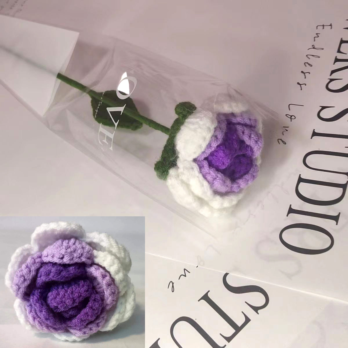 Crochet Handmade Roses For Lovers or Families Gift