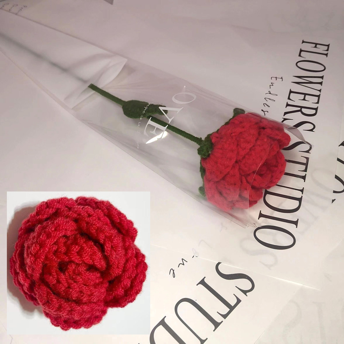 Crochet Handmade Roses For Lovers or Families Gift