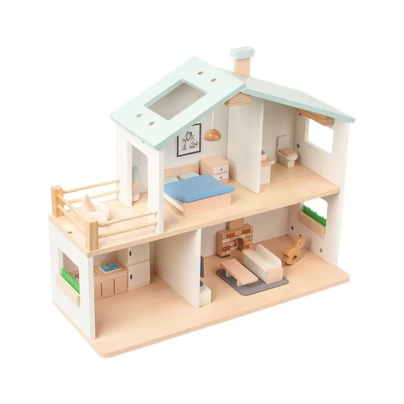 Tiny wooden doll house