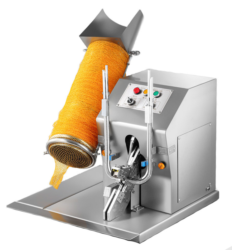 Commercial automatic cut off net bag sealing machine potato garlic ginger net bag binding machine/Semiauto clipping machine