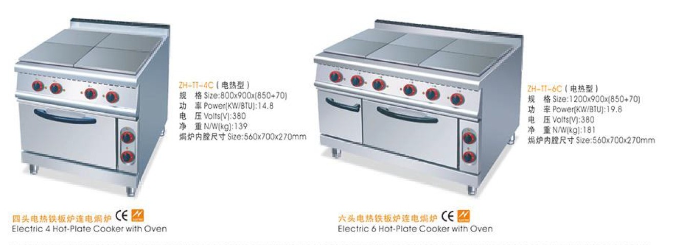 Hot-plate cooker with oven