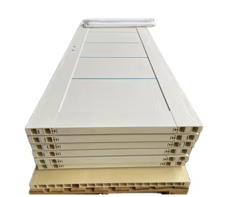 HOME DECORATION ITEM WPC PANEL 003 Outdoor Waterproof Wood Plastic Composite Deck Flooring Double Color 3D Embossed WPC Tile with Modern Design