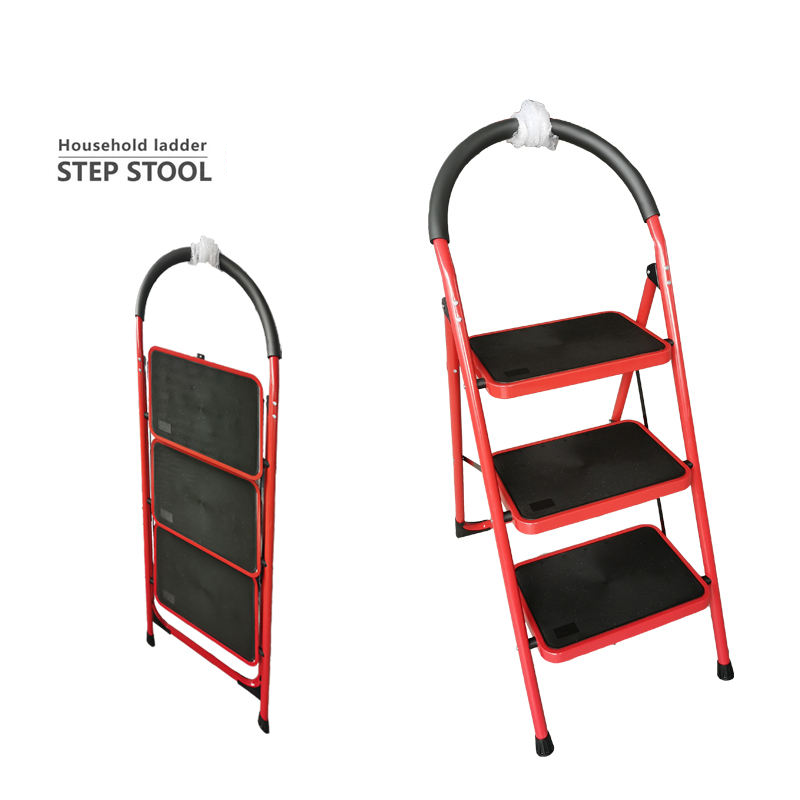 Steel Step Ladder for Home 3 Step Ladder Folding Foldable Ladder Aluminum