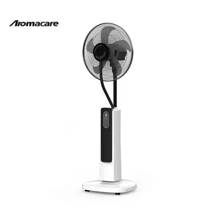 Standing Fan With LCD Display Electric Misting Fan Outdoor for Home