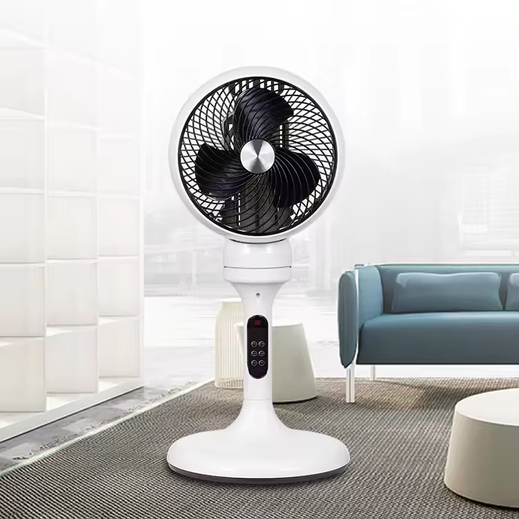 manufacturer 360 degrees circulation 8 inch AC motor remote control small electric floor stand fan