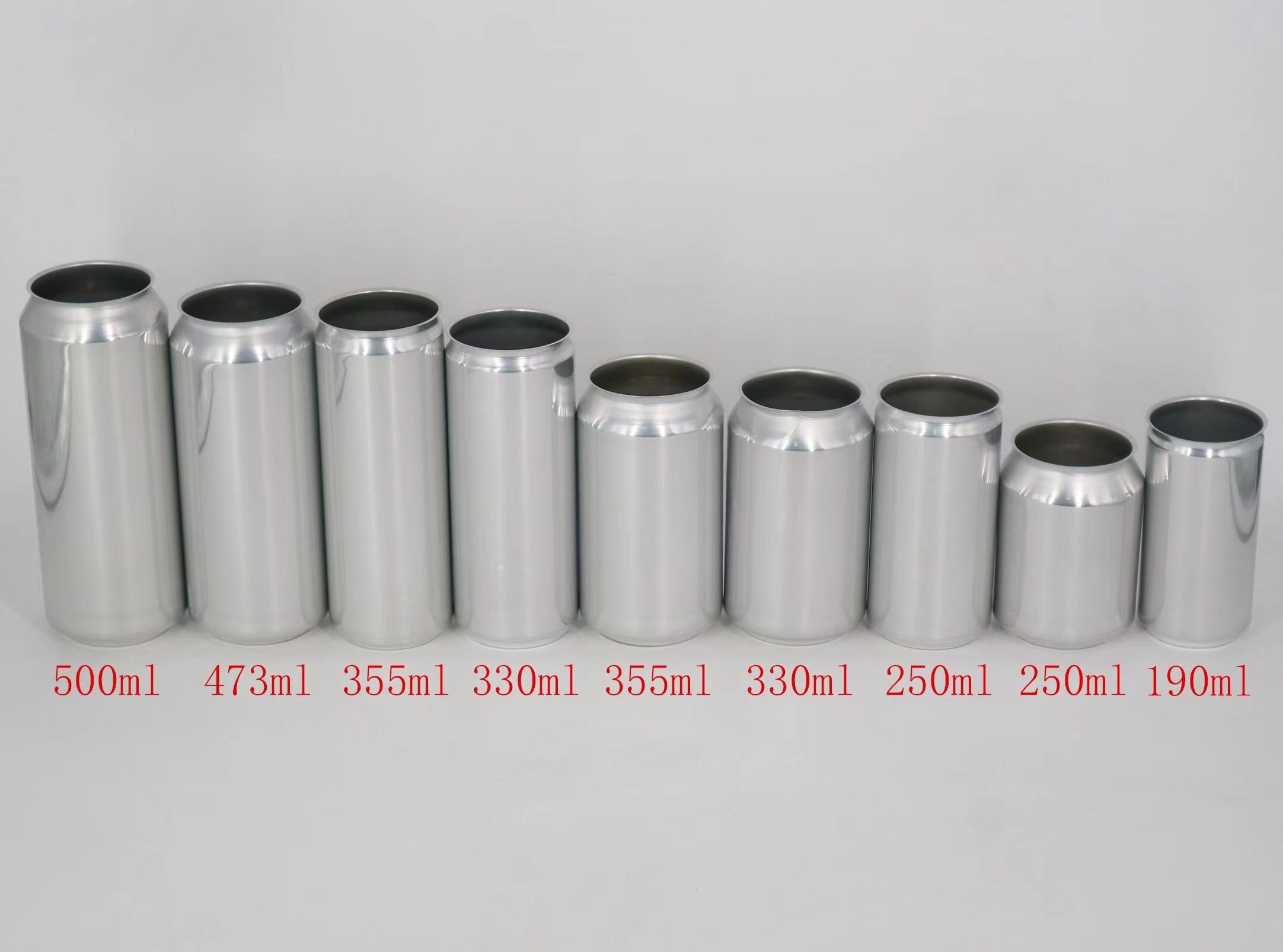 Aluminum Can 190ml 250ml 330ml 355ml 450ml 473ml 500ml Slim /Sleek /Standard