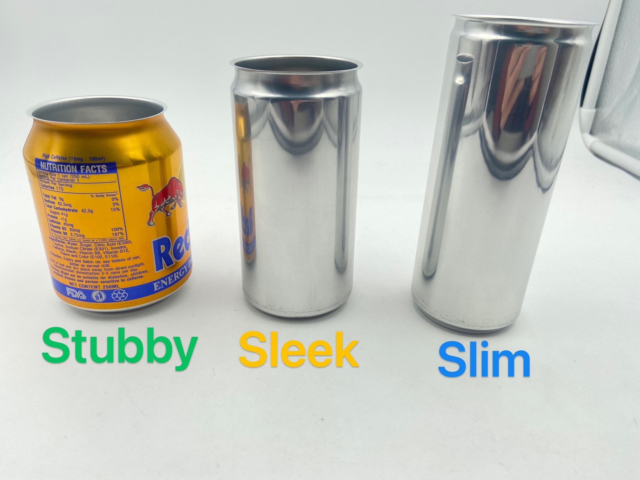 270ml 310ml 330ml 355ml Sleek Can Beverage Aluminum Can