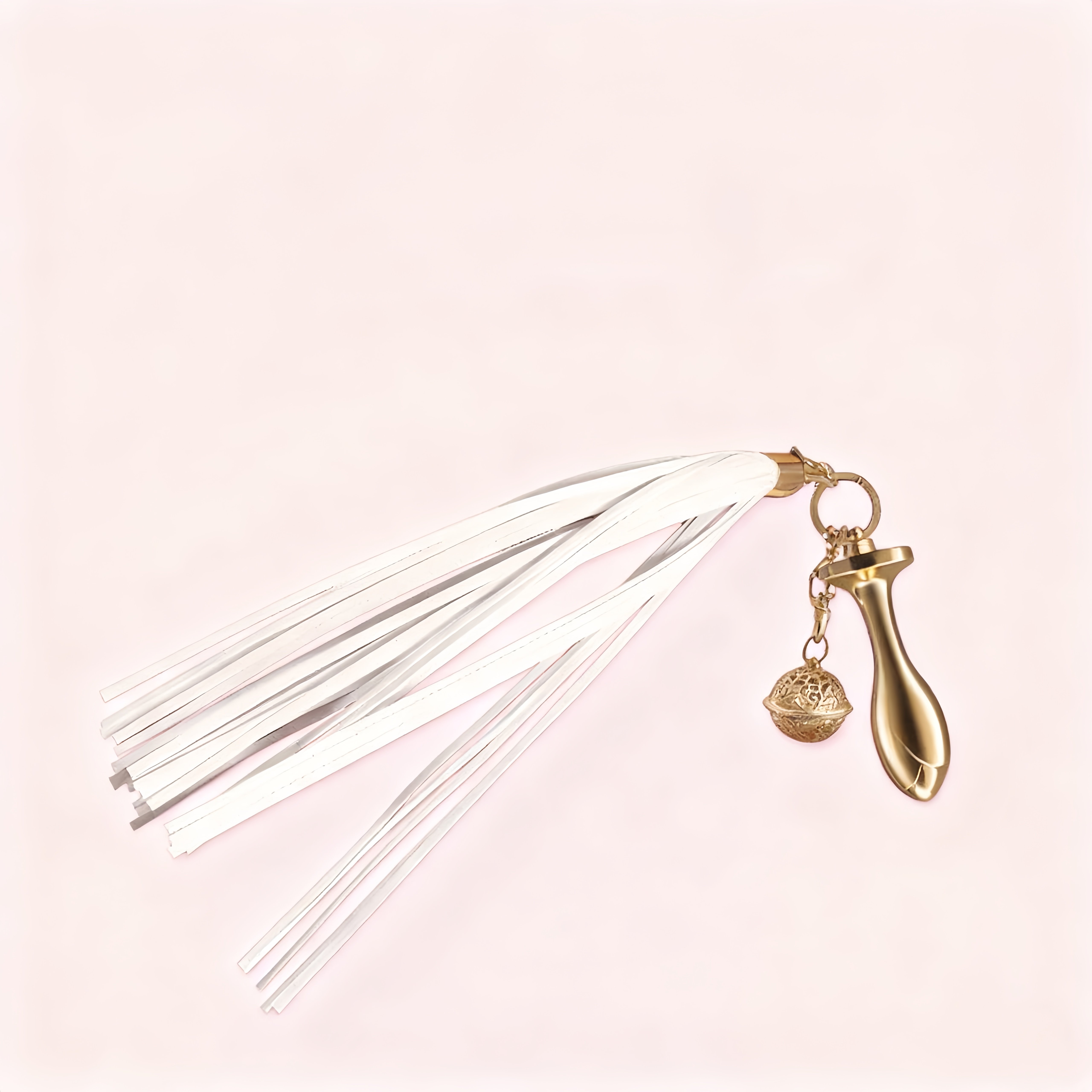 [Hot] Detachable leather BDSM whip anal plug with a bell