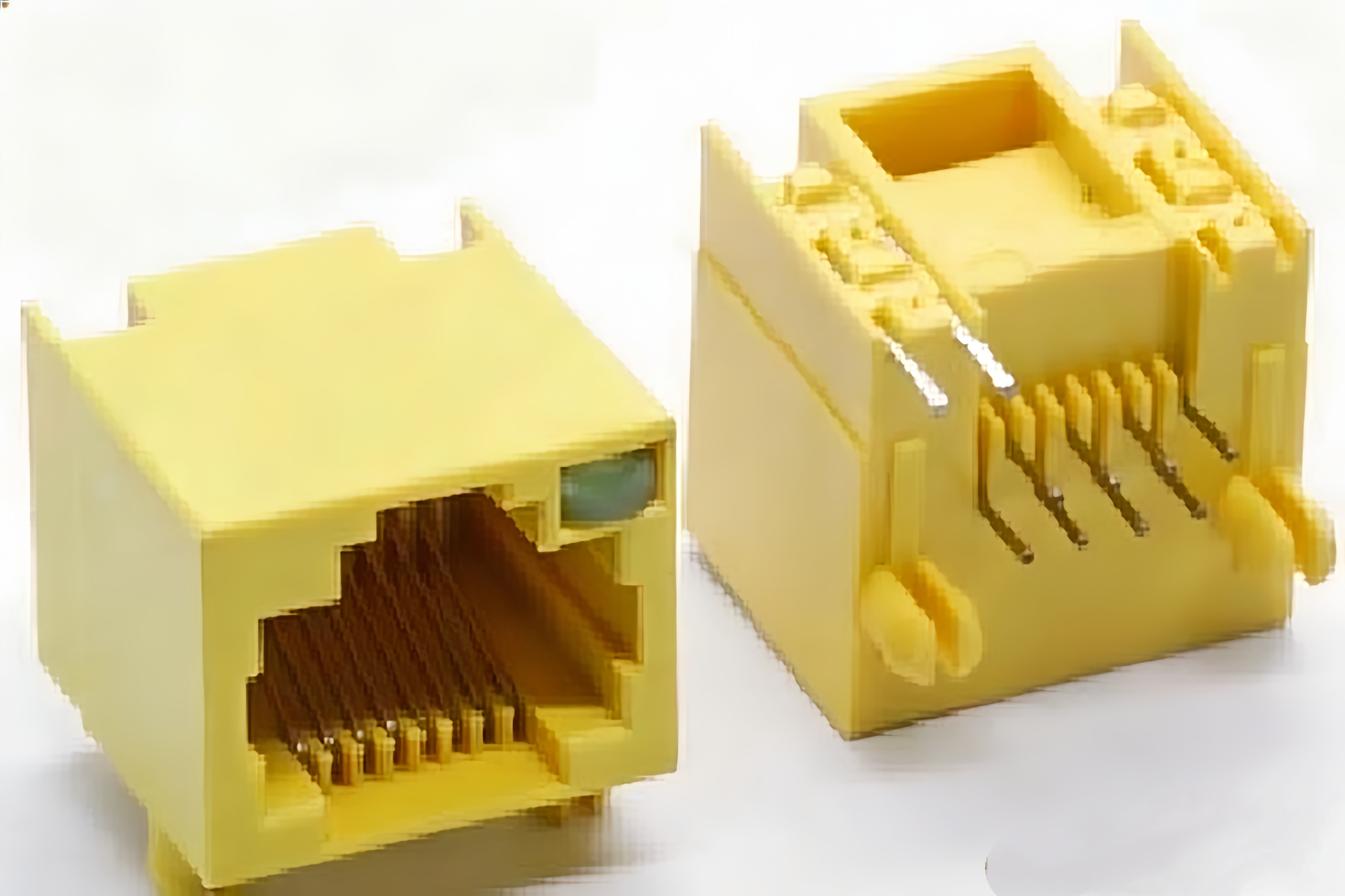 RJ45 Socket ,All-plastic structure,Left lamp or right lamp,DIP