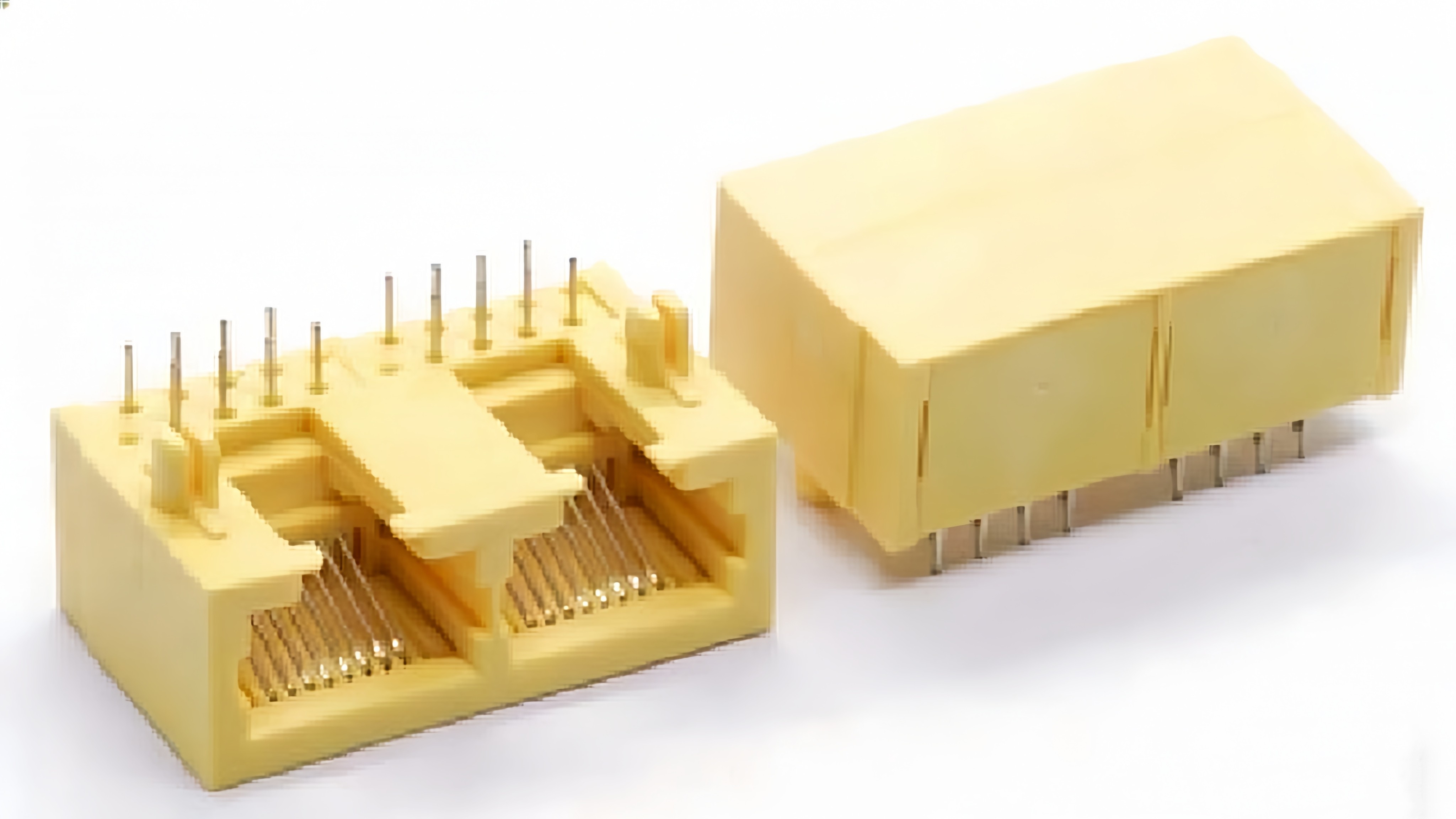 RJ45 Socket,All-plastic structure,1x2 Interface,5622 DIP