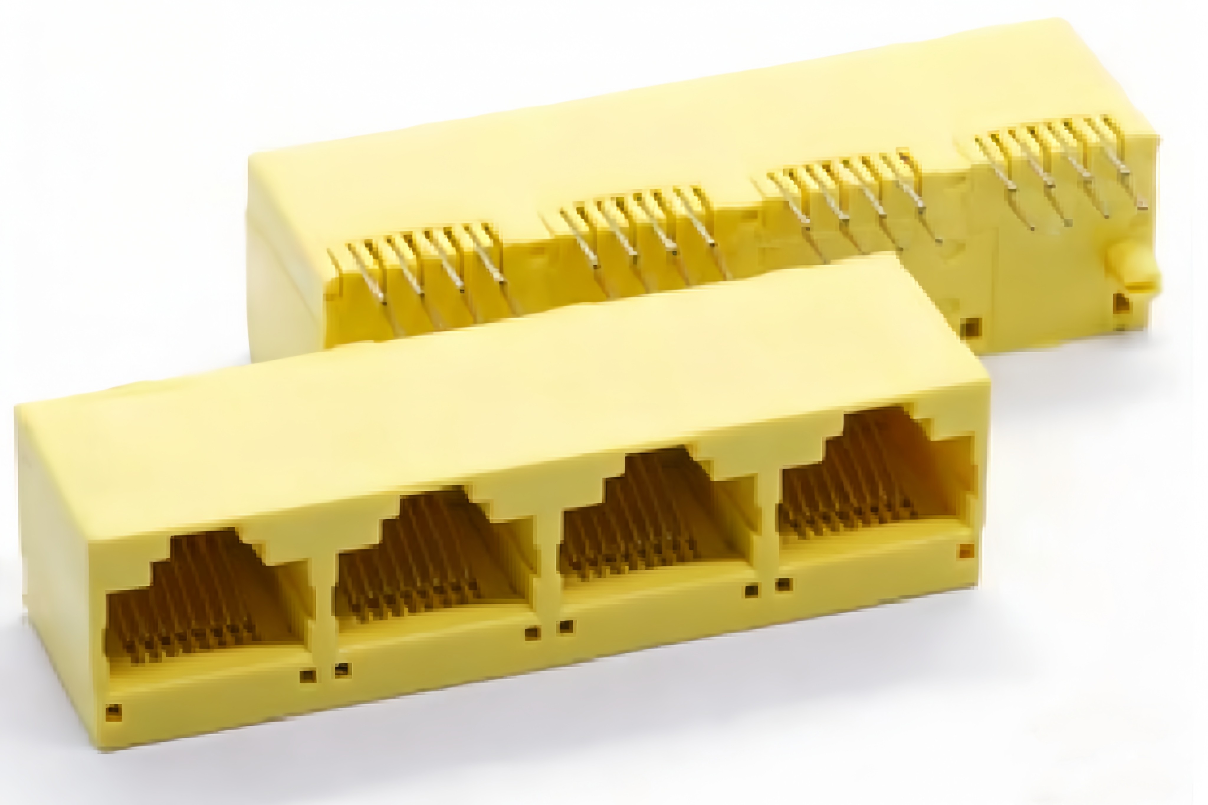 RJ45 Socket,All-plastic structure,1x4 Interface,5622 DIP