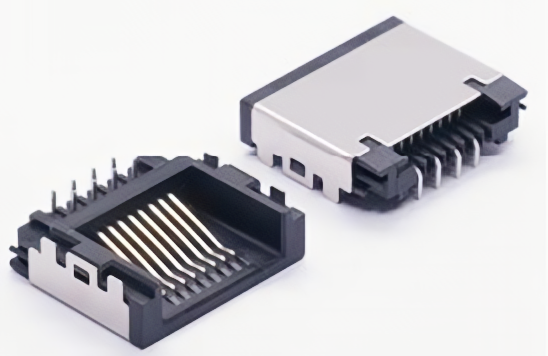 RJ45 Socket,Half-side structure,Sunk plate 3.7mm,DIP