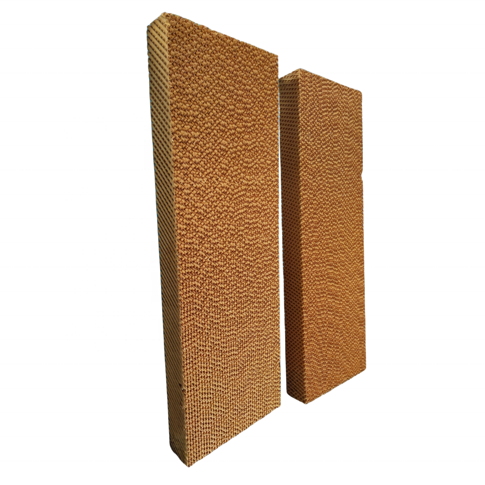 MTSP004 Husbandry Raw Paper Evaporative air Cooler Water Cooling Pad standard thickness 100, 150mm standard width 600mm angle 45*15