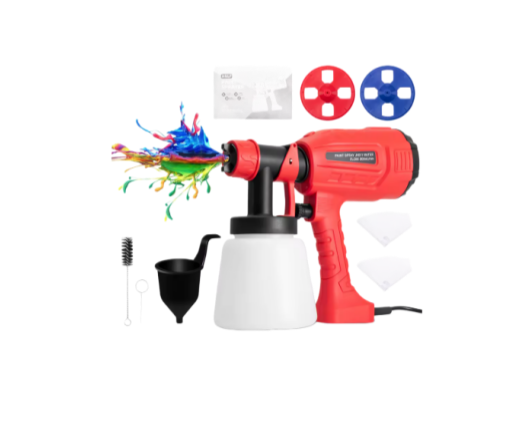 MTEPT002 Electric High Pressure Spray Gun DIY Painting Machine 2500PSI 1000ml Cup Capacity Portable Quick Finish Paint Sprayer
