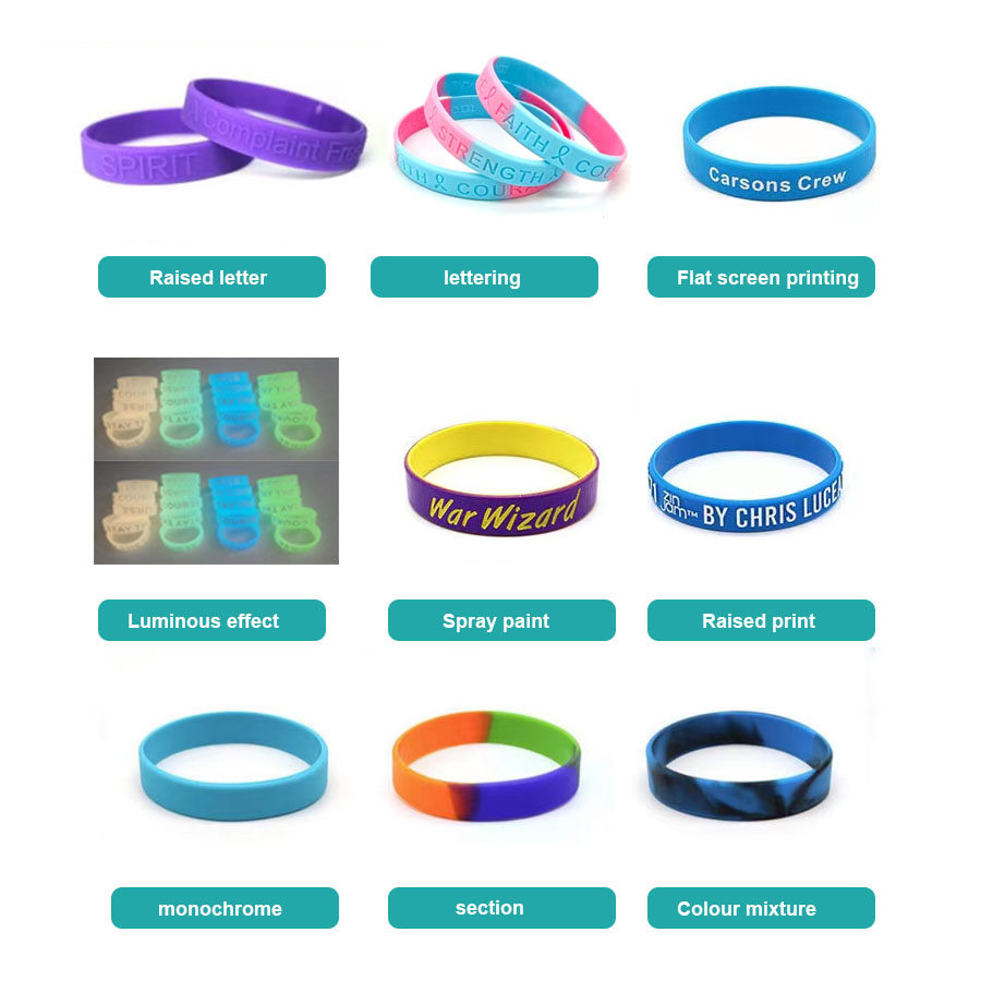 Silicone ring promotional bracelet