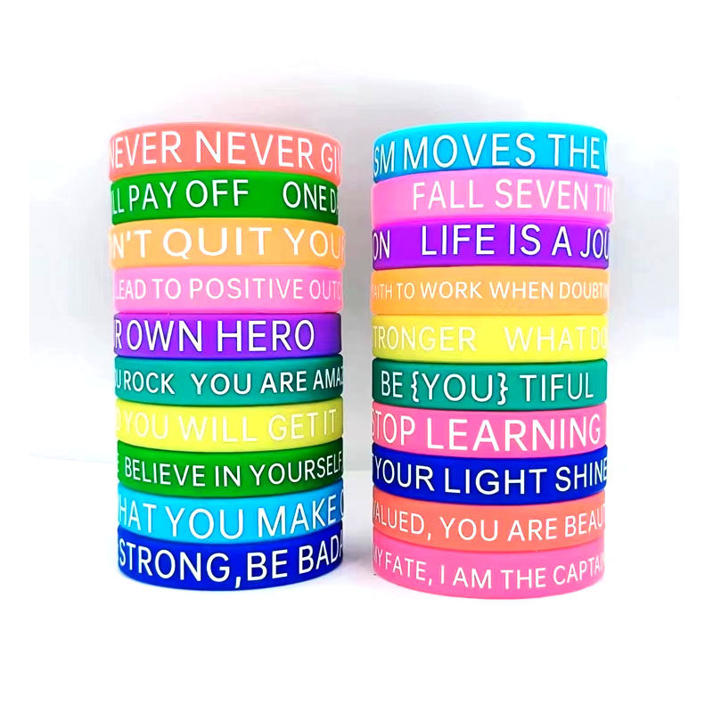 Silicone ring promotional bracelet