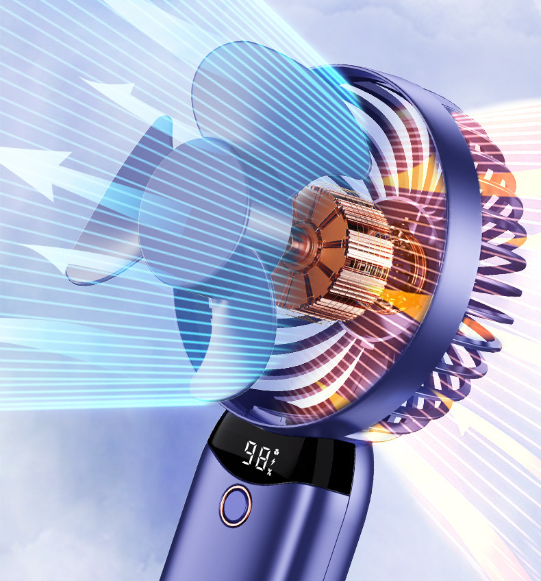 wakeMe-F15 Cute rabbit handheld digital fan