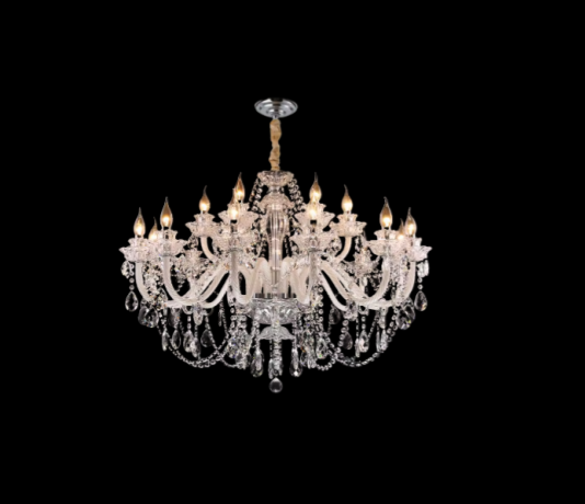 FCYC011European Crystal Chandelier for Villa Living Room Dining Room Bedroom Hotel Hall-High-End Atmospheric Lighting