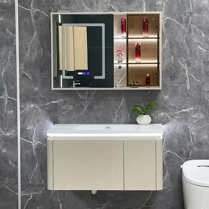 Luxury Bathroom Vanity Cabinet And Sink Plywood Bathroom Basin Cabinet