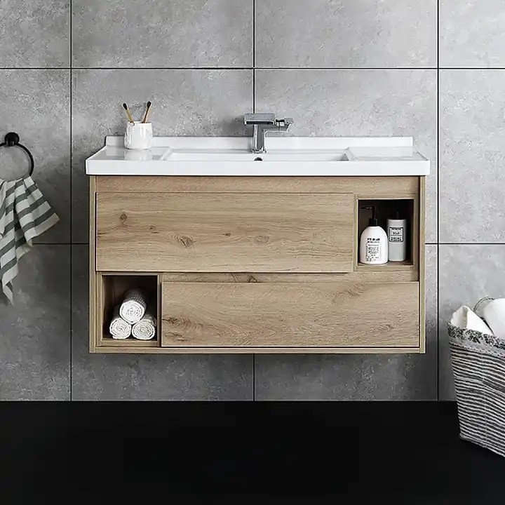 Hotel Bathroom Furniture Luxury Bathroom Vanity Cabinets Wall Hanging Bathroom Mirrored Cabinet