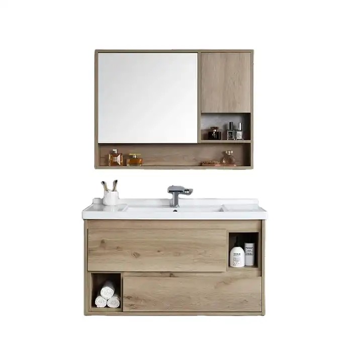 Hotel Bathroom Furniture Luxury Bathroom Vanity Cabinets Wall Hanging Bathroom Mirrored Cabinet