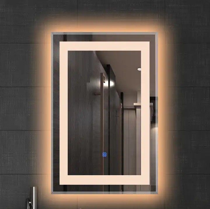 Hot Selling Touch Switch Modern IP44 Sandblasted Anti-fog LED Bathroom Mirror with Light