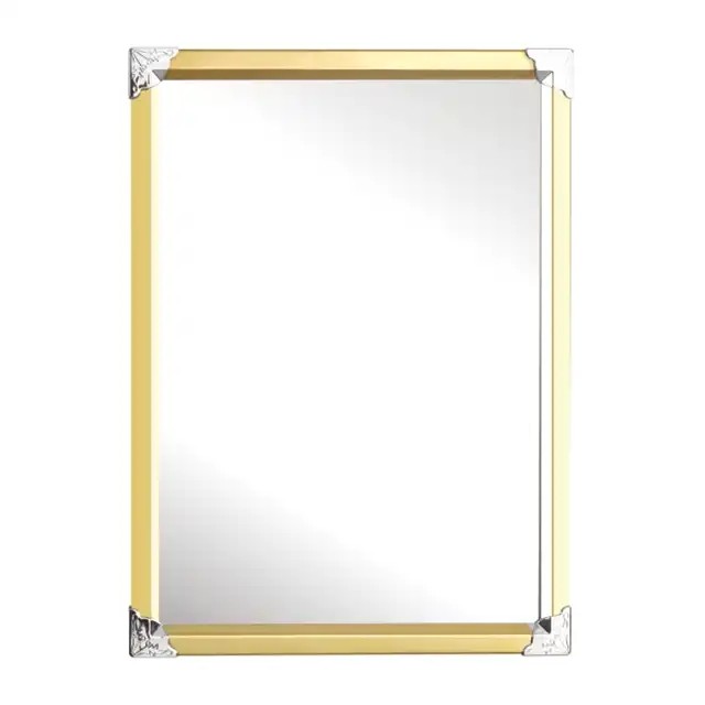 stainless steel large framed led bathroom mirror