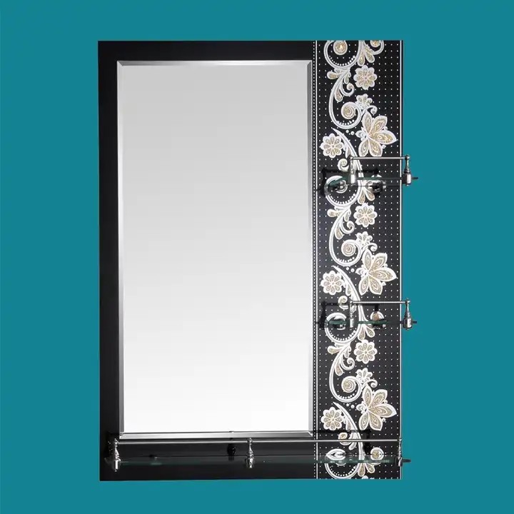 Southeast Asia popular double layers glass mirror silver mirror bathroom mirror with shelf