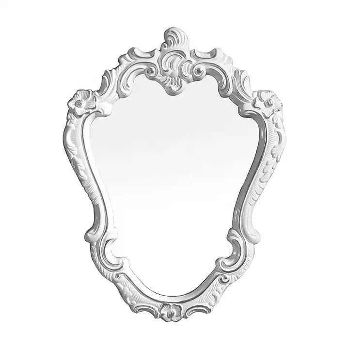 Modern Design White Wall Mounted Antique Framed Mirror