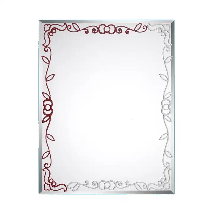 Glass material decor wall mirrors mini makeup mirror Mounted Double Side mirror with shelf