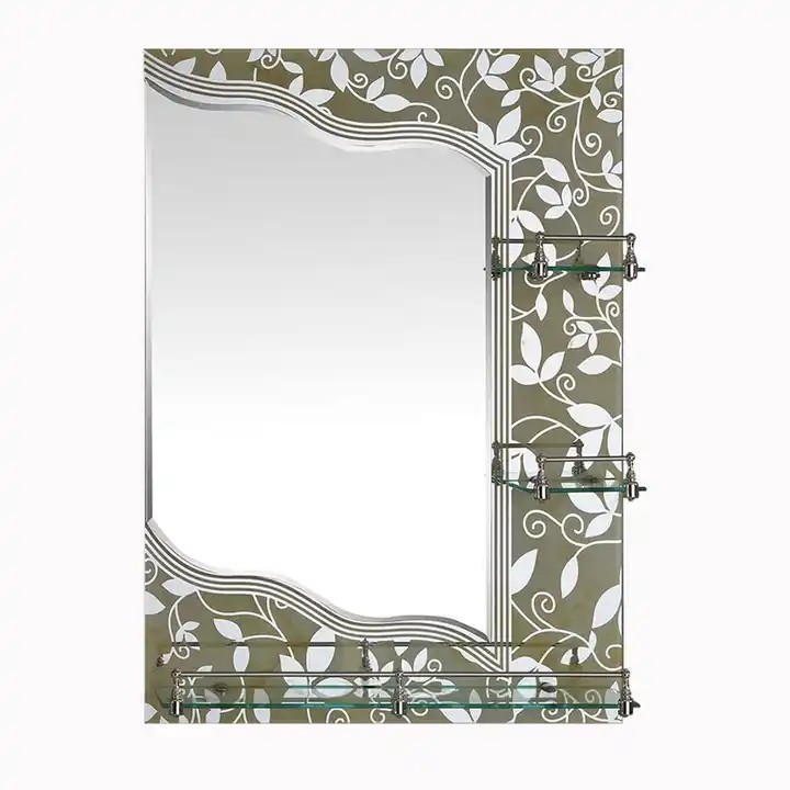 A variety of carved double-layer mirrors with shelves Home Hotel Mirror