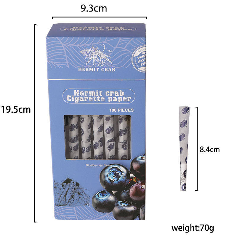 Hermit crab China suppliers Natural Roll Cross Cone Rolling Papers Smoking Flavored Rolling for Smokers Distributor accessories