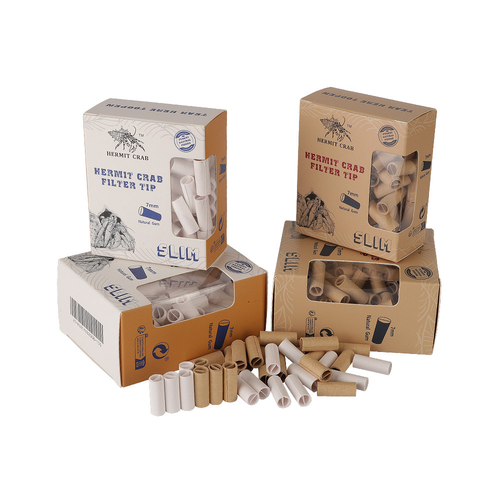 High quality wholesale unbleached kraft paper natural unrefined pre-rolled head hand rolled cigarette filter