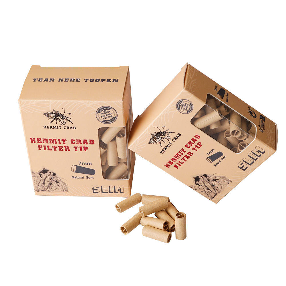 Hermit Crab Kraft paper filter tip round mouth tip diameter 7mm one-bite filter electric herb grinder