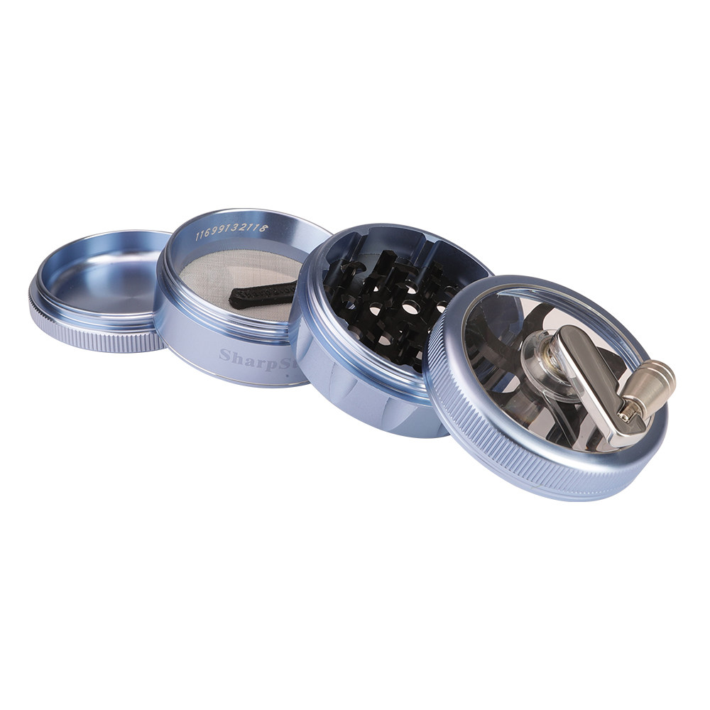 63mm hand transparent window 4 layers manual herb grinder