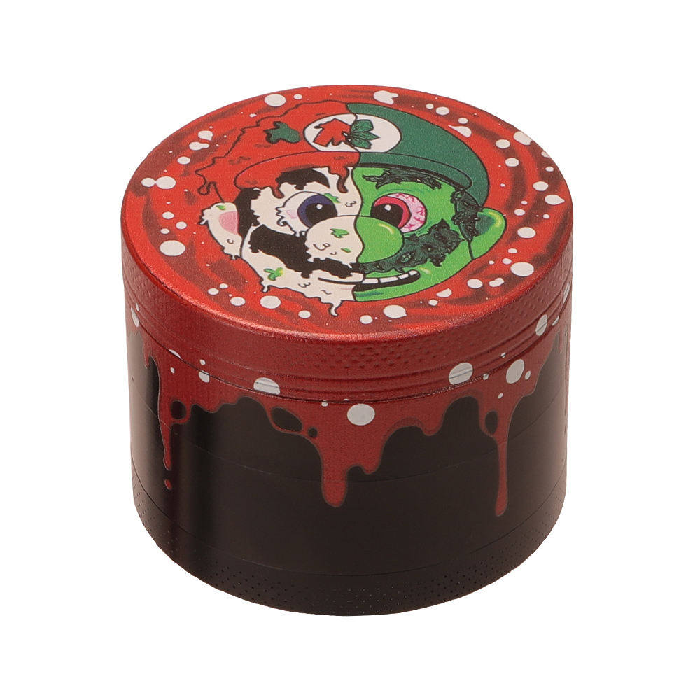 LOGO 50mm Easy to Use Magnet Smoke Grinders Smoking zinc alloy Pipe Grinders