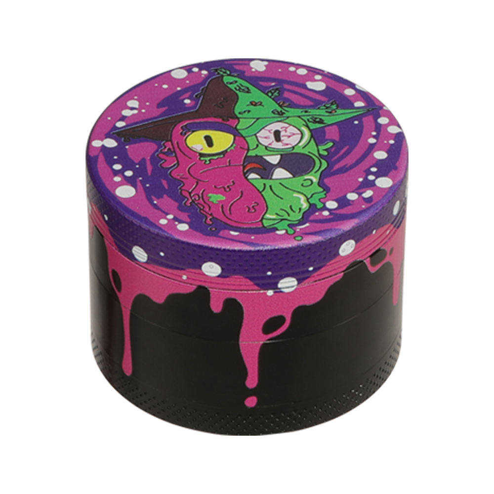 New Style Custom water drop Logo Aluminum spice grinder with UV Printing