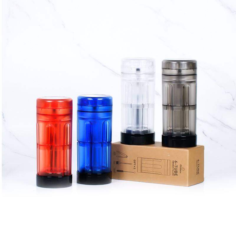 nHermit crab tobacco ew plastic smoke mill filling integrated 6 tubes manual herb grinder