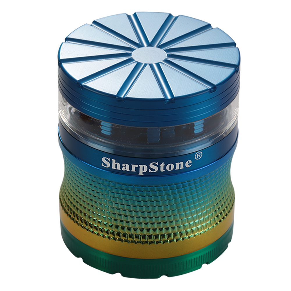 sharpstone 2.5herb grinder with inch transparent teeth plastic shrink waist