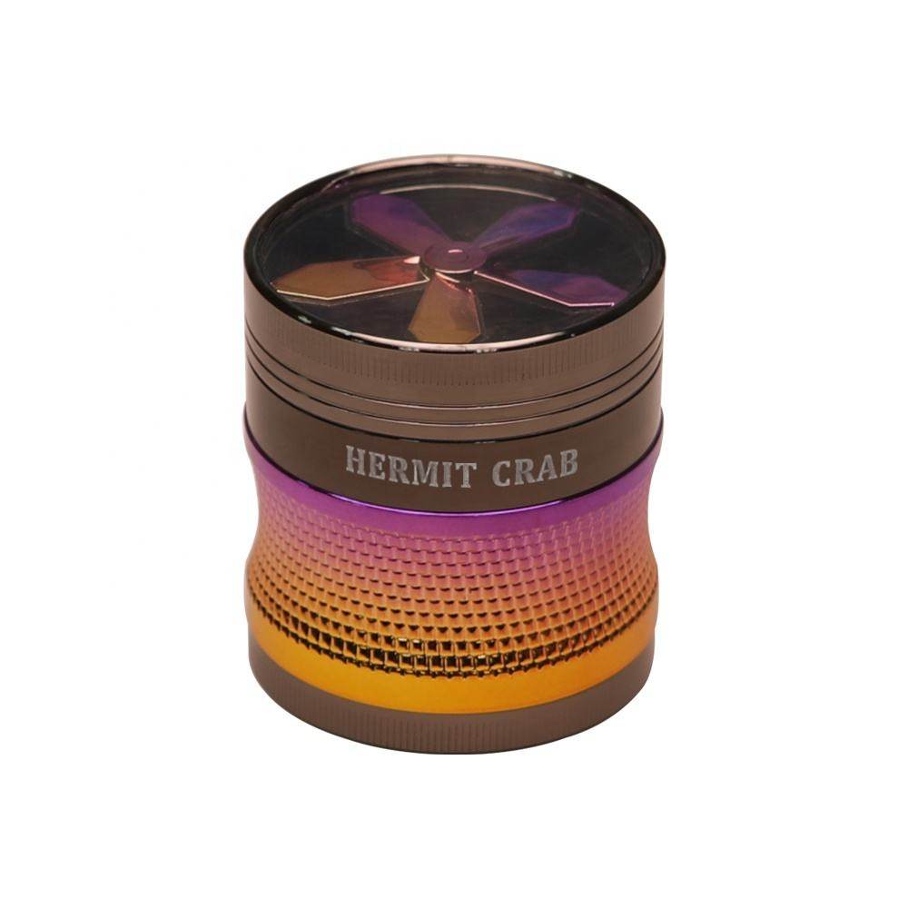 Hermit crab tobacco zinc alloy 63mm four-layer maple plastic waist smoking set manual herb grinder