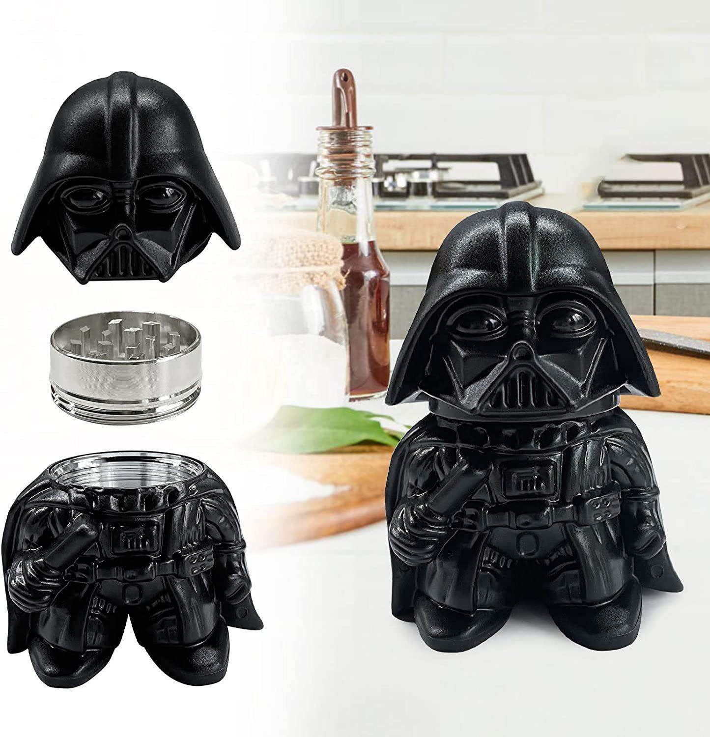 Cross border GRINDER Creative Black Knight Smoke Grinder Zinc Alloy Three Layer Smoke Grinder Spot Cigarette Set