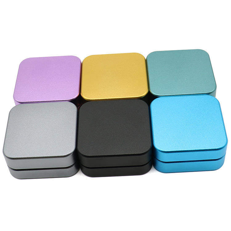 Aluminum alloy diameter 63mm and 55mm-2 layer square metal cigarette grinder Tobacco grinder Cigarette crusher