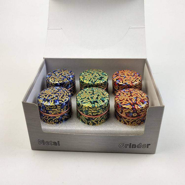 New manual herb grinder diameter 46mm three layer containing storage tank aluminum alloy with ceramic crusher