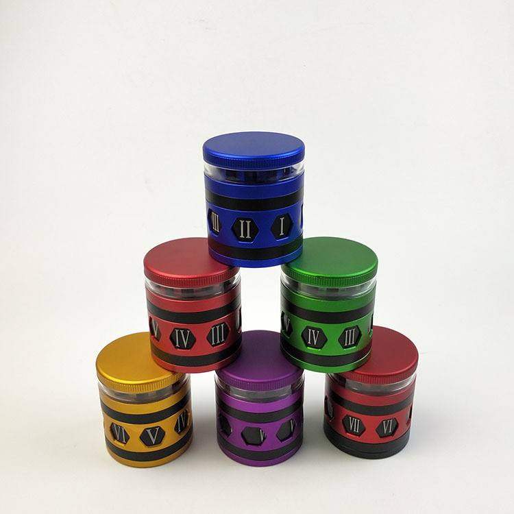 Four-layer aluminum alloy grinder 63mm aluminum alloy smoke grinder hot metal herb grinder in Europe and the United States