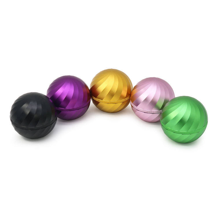 Hermit crab tobacco spherical 61mm four-layer aluminum alloy manual herb grinder