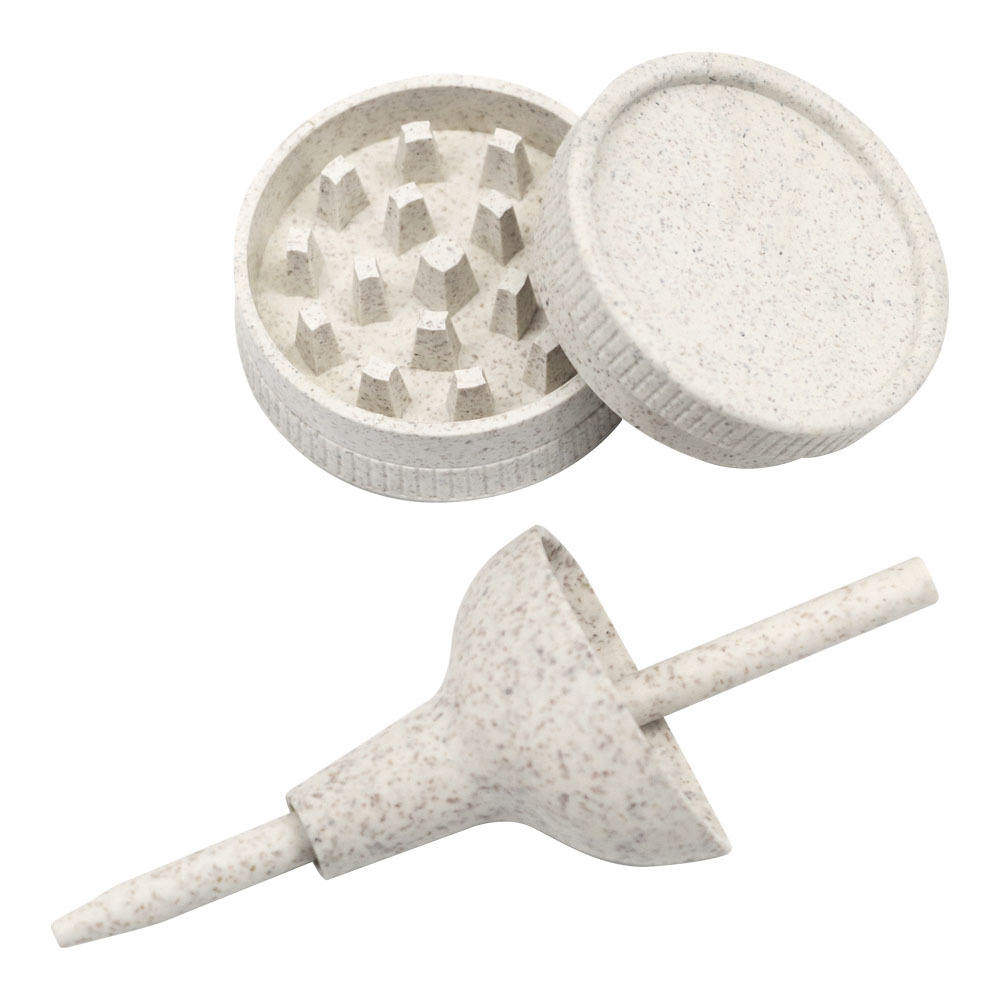 Biodegradable plastic herbal medicine grinder, horn tube, paper roll funnel, portable grinding and filling tool