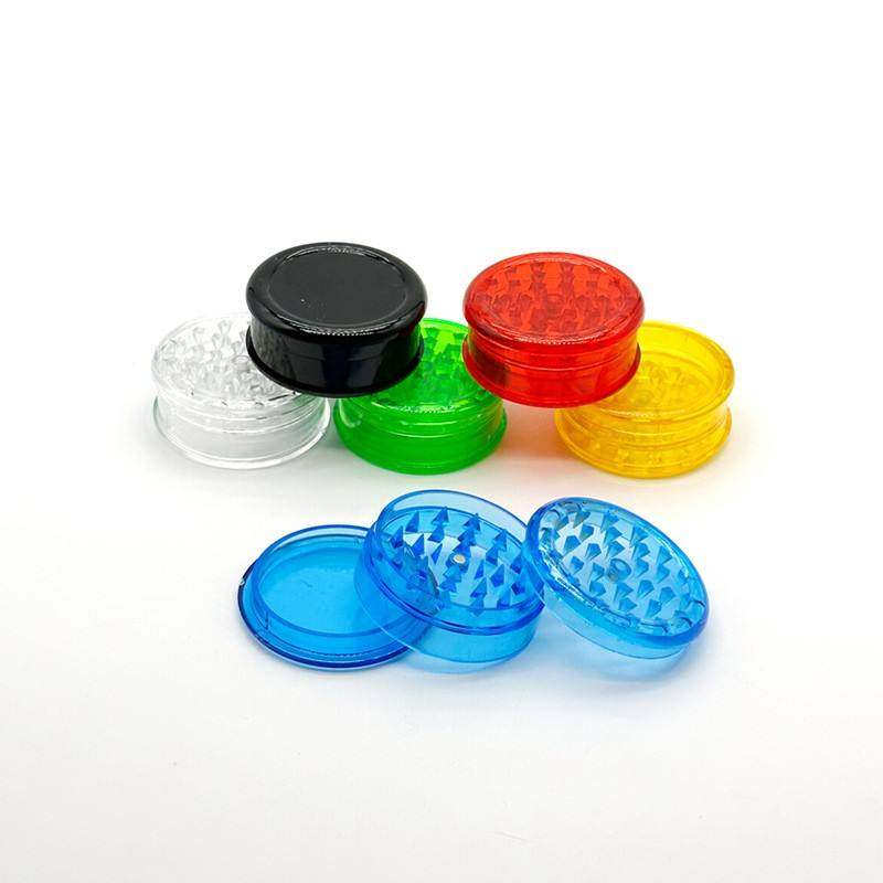 Hermit crab tobacco 2.5 inches 63mm diameter three layer plastic acrylic manual herb grinder