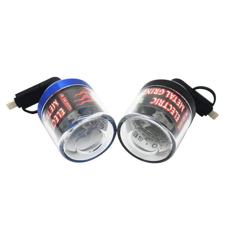 New herb grinder electric Apple Android two-connector mobile phone charging USB electric spice grinder