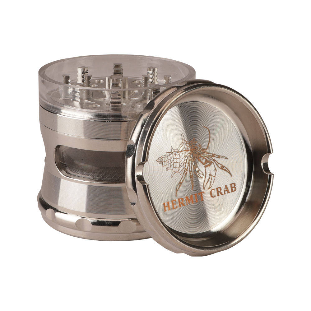 Hermit crab tobacco grinder 63mm ashtray waist three eyes zinc alloy manual herb grinder
