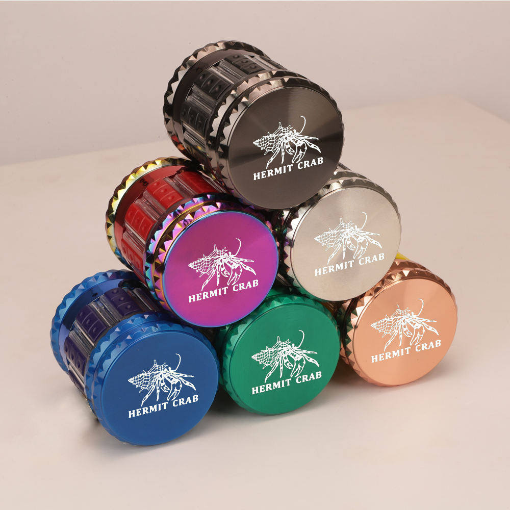 Hermit crab tobacco Diameter 60mm4 layers zinc alloy spice manual herb grinder